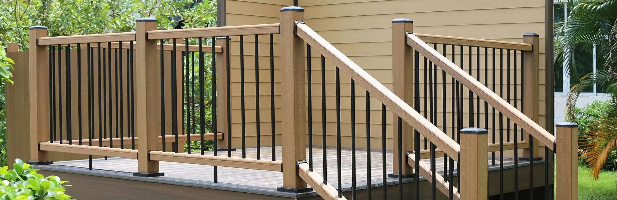 Composite Deck Railing Outdoor, Wooden Porch Railing Posts