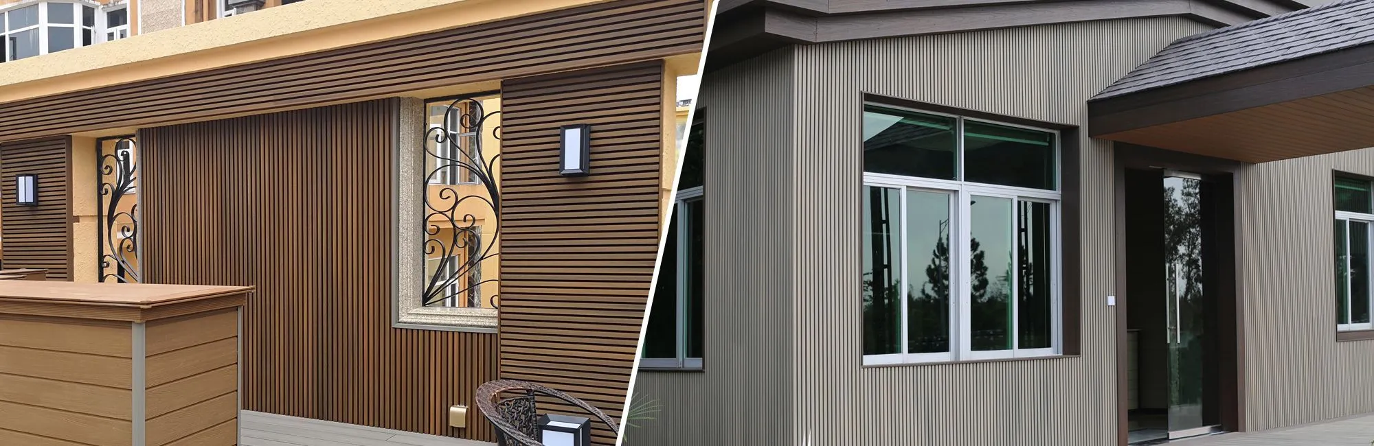 modern vertical wood siding