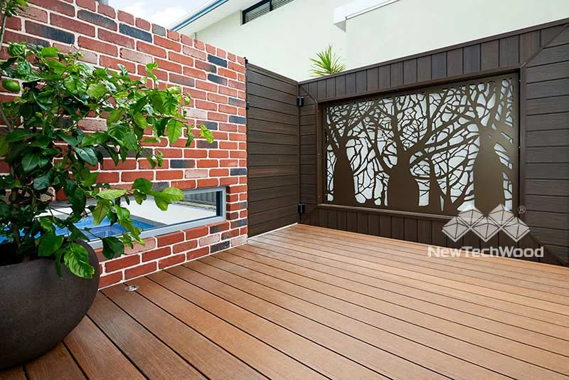 Should You Install Composite Decking Or Patio Pavers Newtechwood - Brick Patio Or Wood Deck