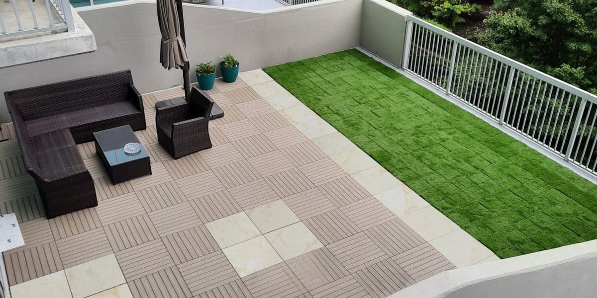 Ceramic Deck Tiles installed