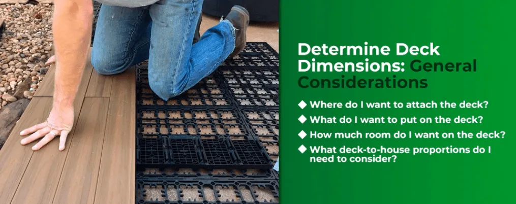 determine deck dimensions