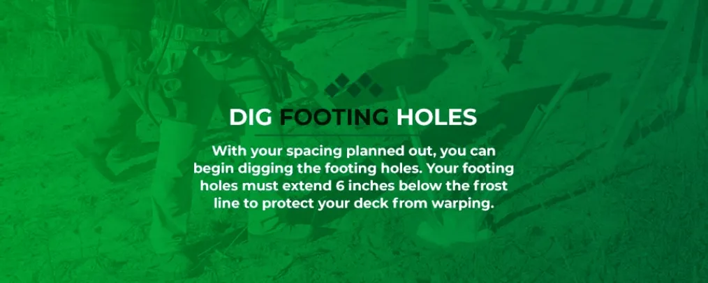 dig footing holes