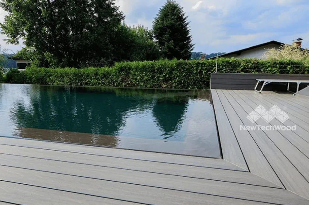 Composite Pool Decking Newtechwood, Composite Decking Around Above Ground Pool