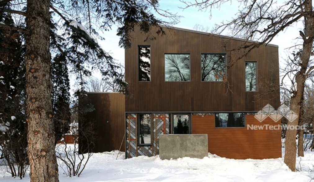 house in the snow