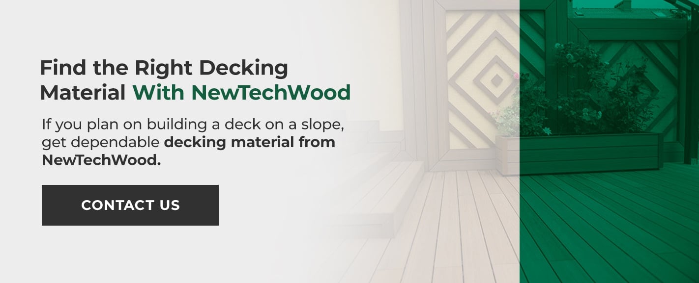 How To Install Decking On A Slope Newtechwood