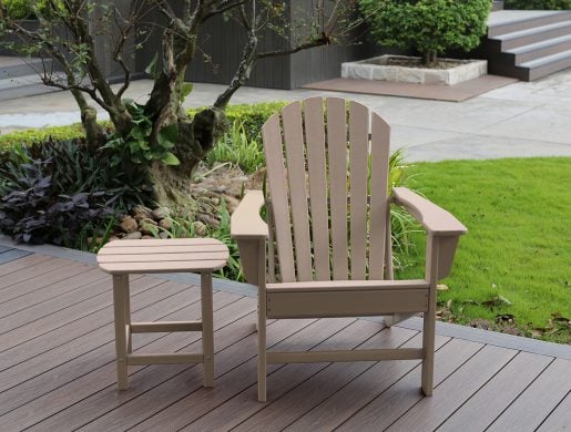 Adirondack & Table- Teak-NewTechWood
