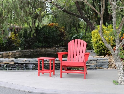 Adirondack & Table-Ruby Red-NewTechWood