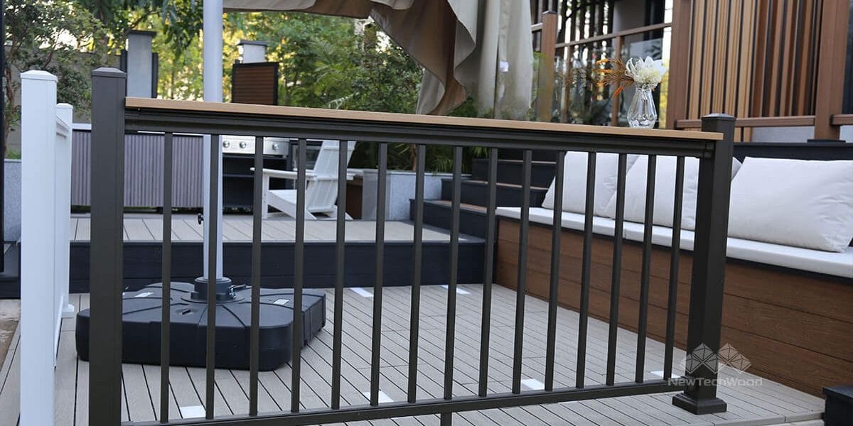 Aluminum Deck Railing installed