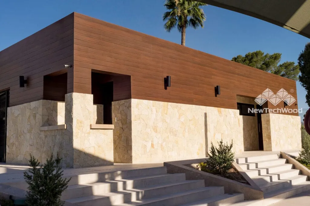 Cladding and stone on a museum exterior