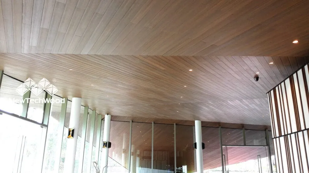 Composite soffit over an entry