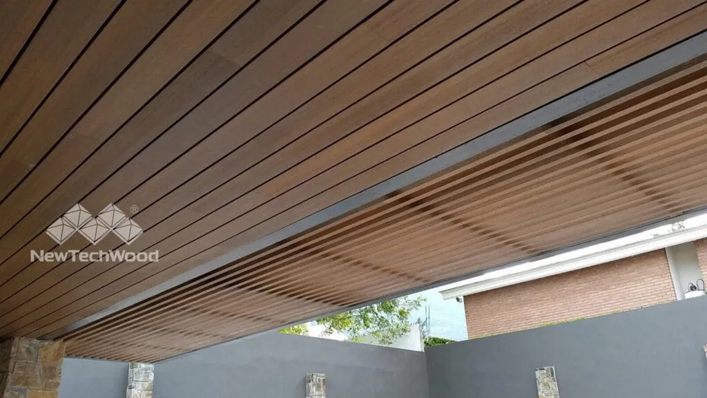 Slatted composite canopy