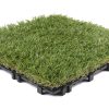 UltraShield Naturale Quick Deck Outdoor Composite Deck Tile Grass Square Accessory Sample – US-QD-ZX-GS-S