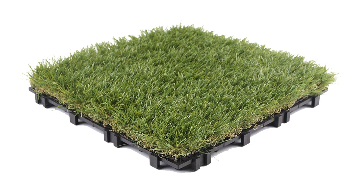 UltraShield Naturale Quick Deck Outdoor Composite Deck Tile Grass Square Accessory Sample – US-QD-ZX-GS-S