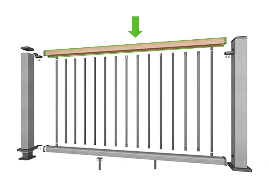Composite Railing 1 ft Sample