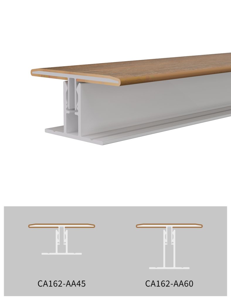 H-Trim aluminum trim profile and cross-section