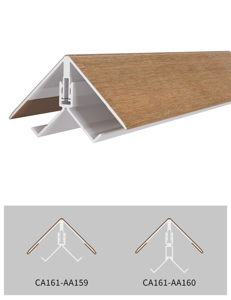 Outside Corner Trim aluminum trim profile and cross-section