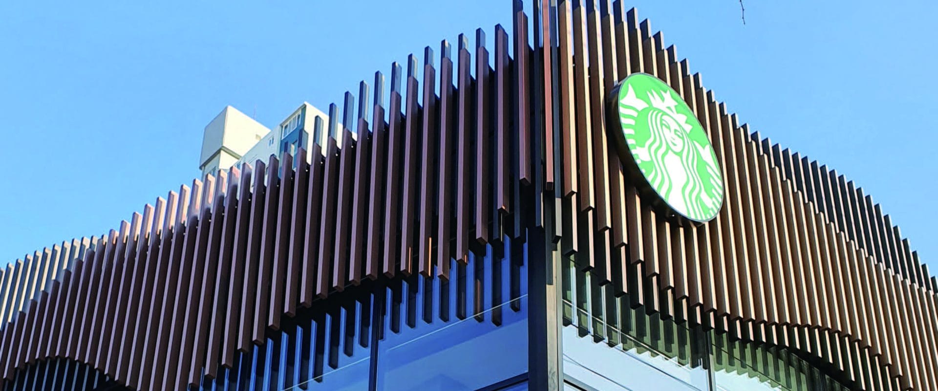 Sculptural Alusions facade fins on a commercial building