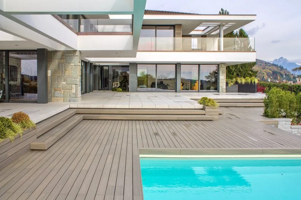 Modern private residence with UltraShield composite pool deck