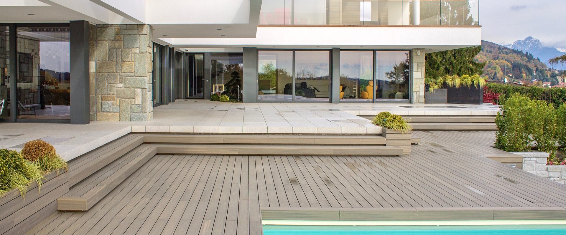 Modern private residence with UltraShield composite pool deck