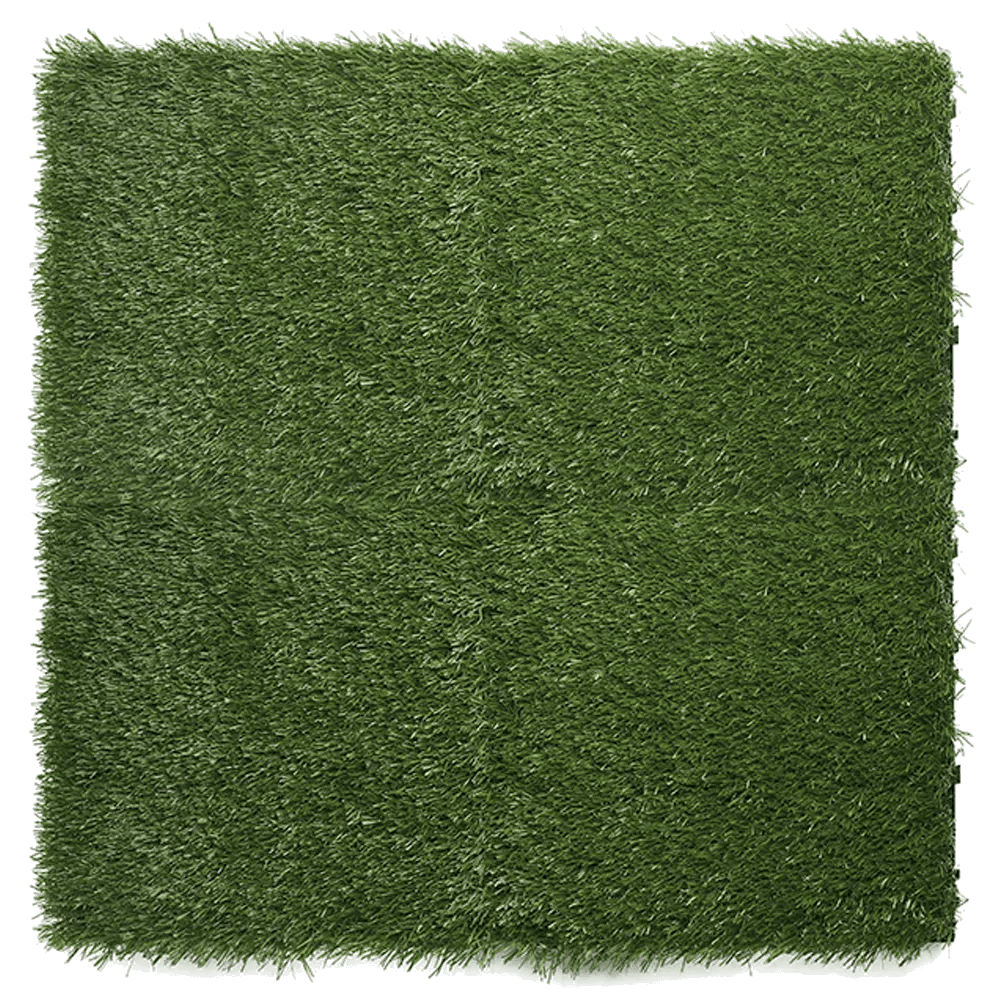 Artificial grass deck tile