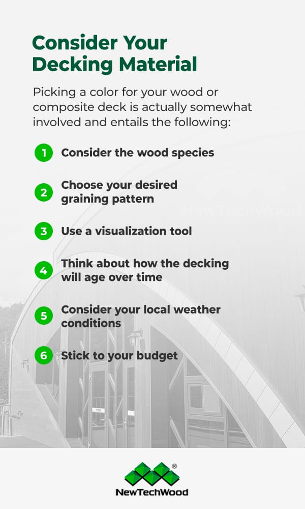 Consider your decking material pinterest