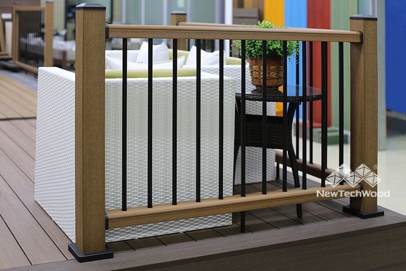 Composite Deck Railing installed