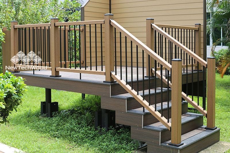 Composite Deck Railing installed