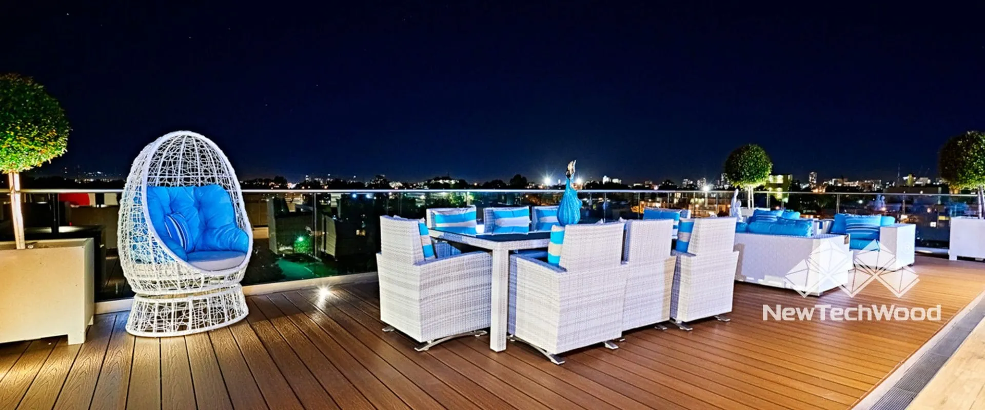 NewTechWood composite products in a finished outdoor project