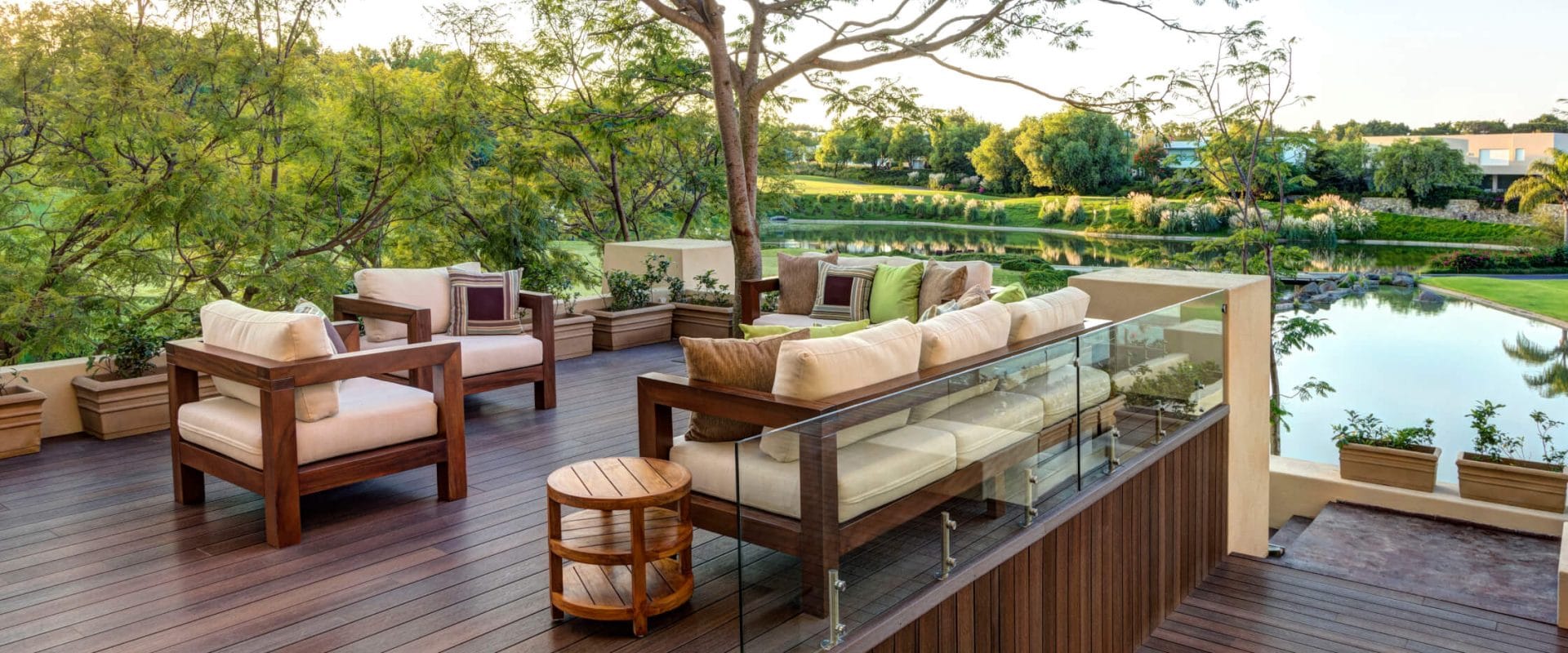 NewTechWood composite products in a finished outdoor project