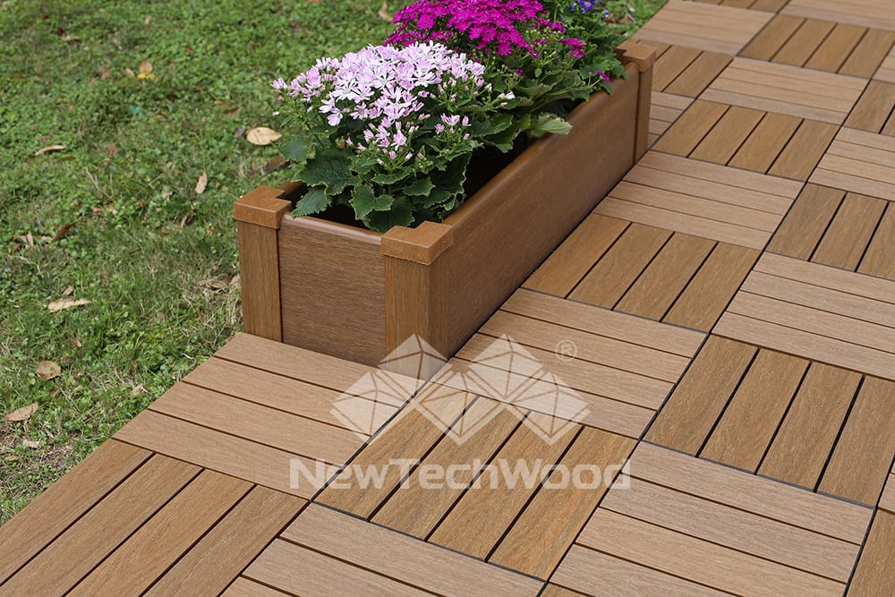 NewTechWood composite products in a finished outdoor project