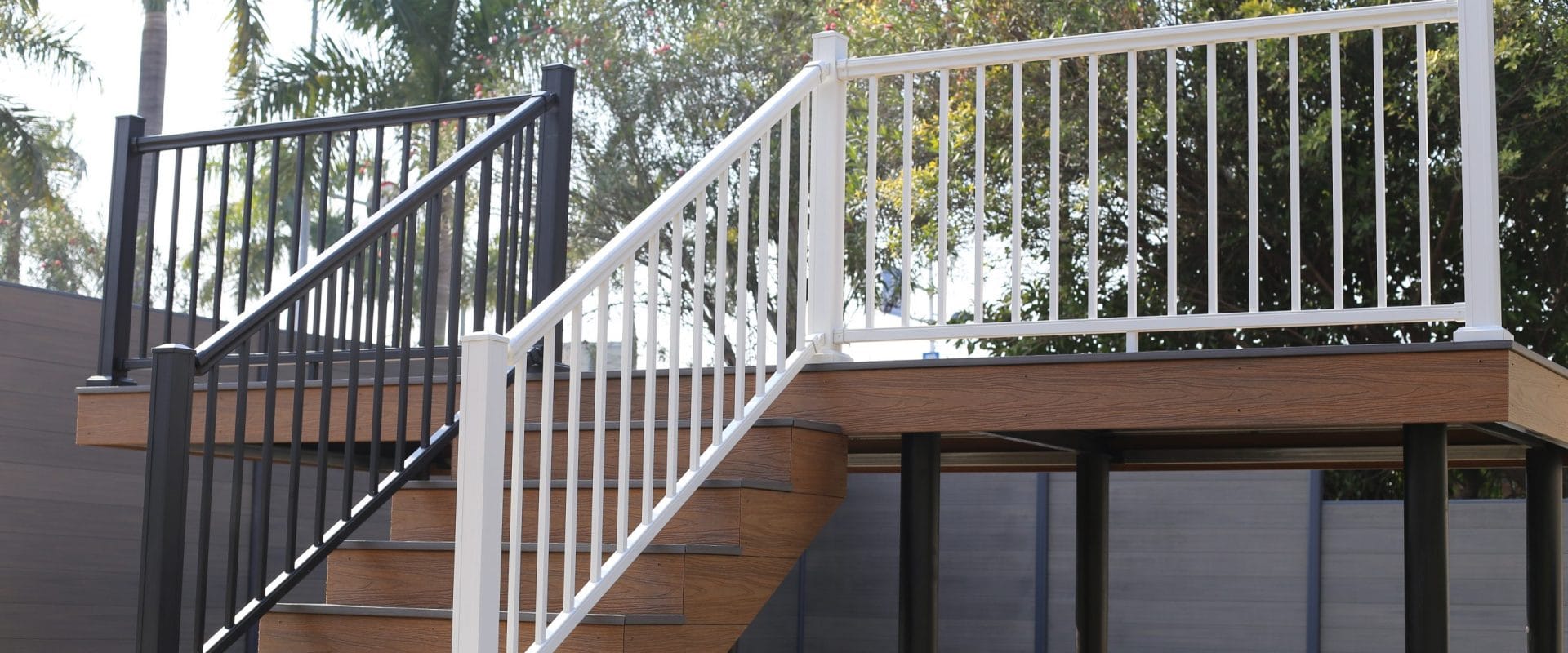 NewTechWood composite products in a finished outdoor project