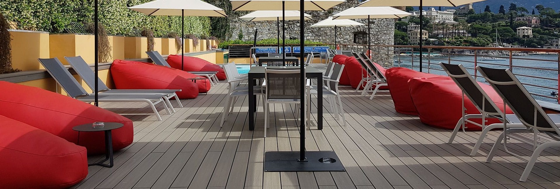 NewTechWood composite products in a finished outdoor project