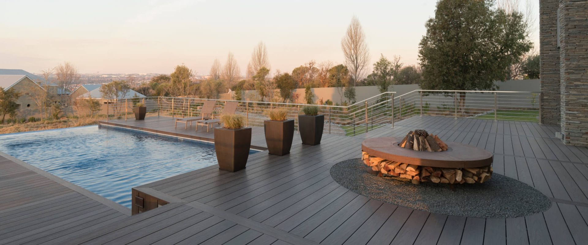 NewTechWood composite products in a finished outdoor project