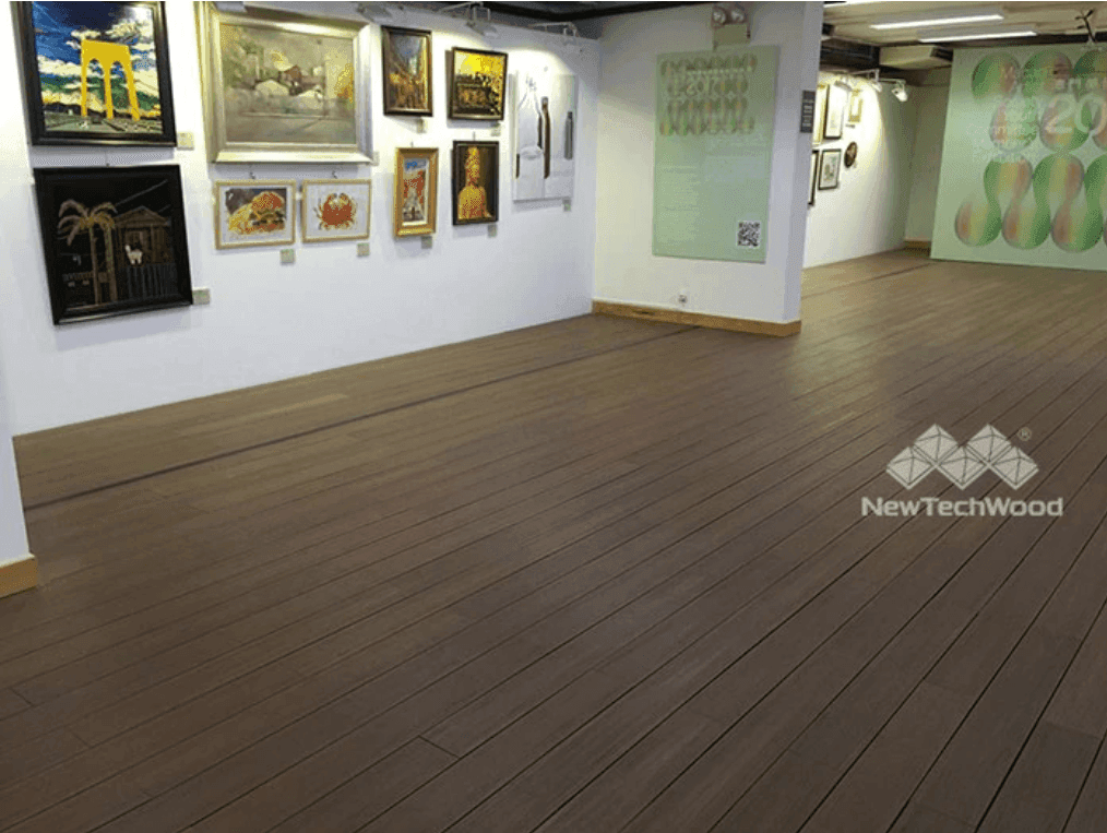 freedom to match backyard composite decking with partial railing