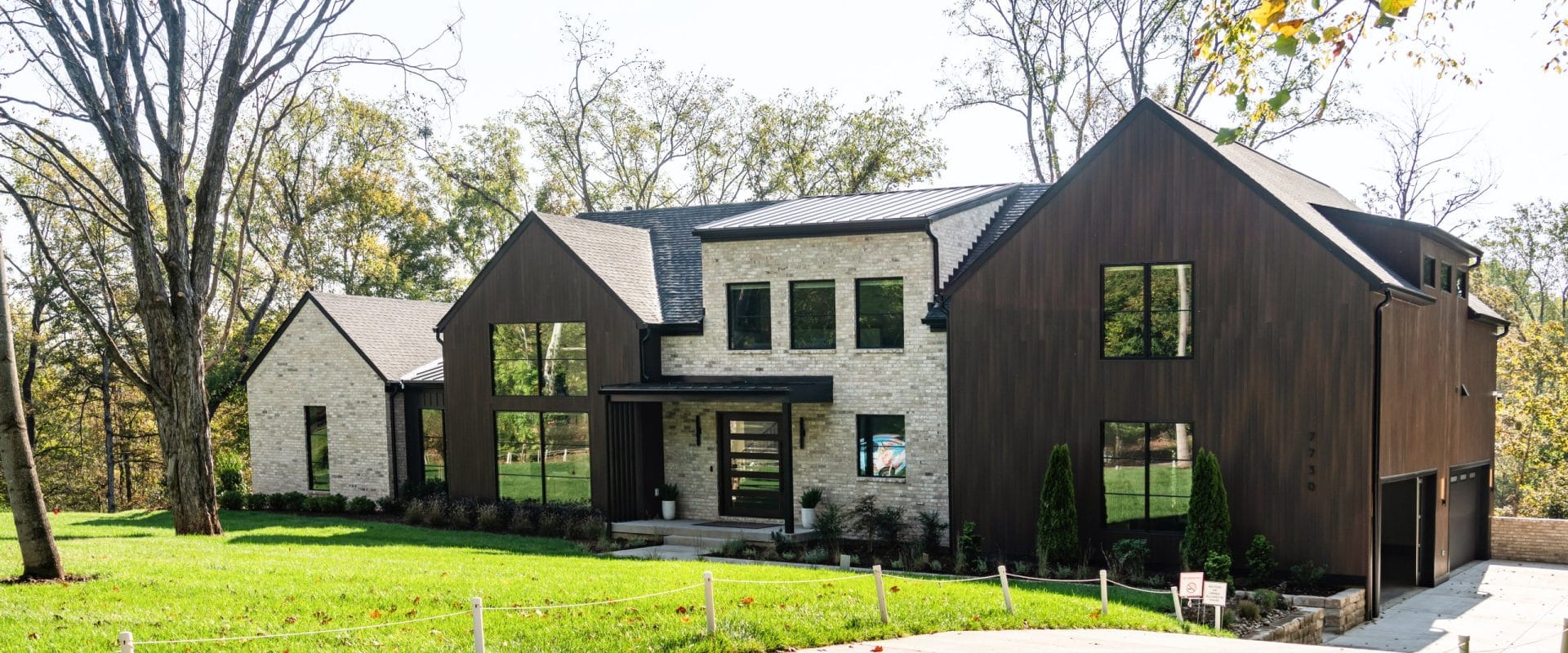 NewTechWood Noir dark composite siding on a modern home
