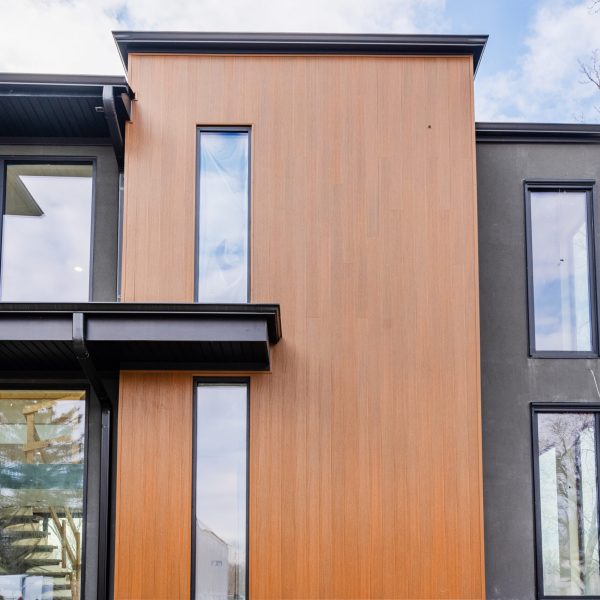 NewTechWood Shadowline composite siding on a modern home facade