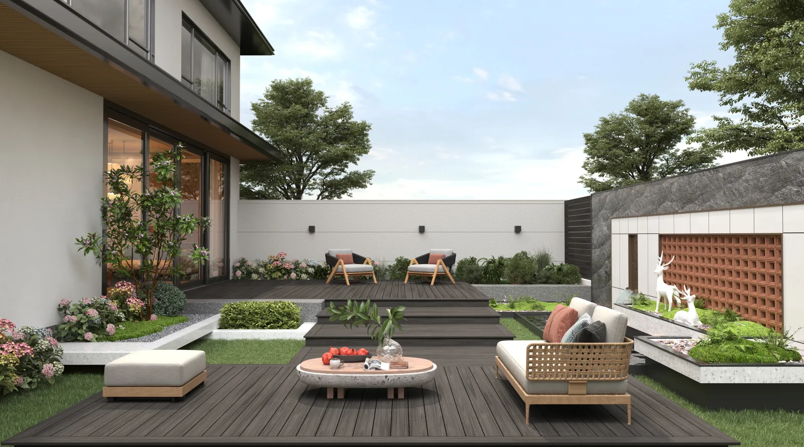 Finished deck built in UltraShield Argentinian Silver Gray